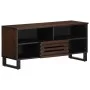 Mueble de TV madera maciza mango marrón 100x34x46 cm de , Almacenamiento para CD y DVD - Ref: Foro24-377516, Precio: 74,83 €,...