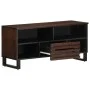 Mueble de TV madera maciza mango marrón 100x34x46 cm de , Almacenamiento para CD y DVD - Ref: Foro24-377516, Precio: 74,83 €,...