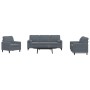Juego de sofás con cojines 3 piezas terciopelo gris oscuro de , Sofás - Ref: Foro24-3278372, Precio: 618,64 €, Descuento: %