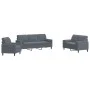 Juego de sofás con cojines 3 piezas terciopelo gris oscuro de , Sofás - Ref: Foro24-3278372, Precio: 609,33 €, Descuento: %