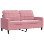 Dreiteiliges Sofaset mit rosa Samtkissen. von , Sofas - Ref: Foro24-3278504, Preis: 659,76 €, Rabatt: %