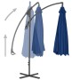 Sombrilla voladiza con poste de acero azul celeste 300 cm de vidaXL, Sombrillas - Ref: Foro24-312509, Precio: 91,46 €, Descue...