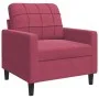 Three-piece velvet sofa set with red wine cushions by , Sofas - Ref: Foro24-3278455, Price: 683,15 €, Discount: %