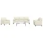 3-piece cream velvet sofa set with cushions by , Sofas - Ref: Foro24-3278379, Price: 727,83 €, Discount: %