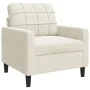 3-piece cream velvet sofa set with cushions by , Sofas - Ref: Foro24-3278379, Price: 727,83 €, Discount: %