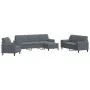 Set of sofas with 4 dark gray velvet cushions by , Sofas - Ref: Foro24-3278462, Price: 695,07 €, Discount: %