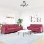 Zweiteiliges Sofaset mit roten Samtkissen. von , Sofas - Ref: Foro24-3278495, Preis: 531,55 €, Rabatt: %