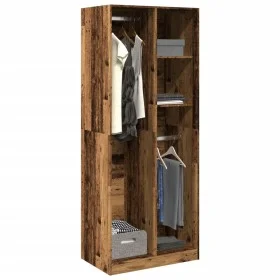 Armario de madera de ingeniería madera envejecida 80x50x200 cm de , Armarios roperos - Ref: Foro24-3307763, Precio: 180,80 €,...