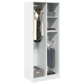 Armario de madera de ingeniería blanco 80x50x200 cm de , Armarios roperos - Ref: Foro24-3307756, Precio: 147,56 €, Descuento: %