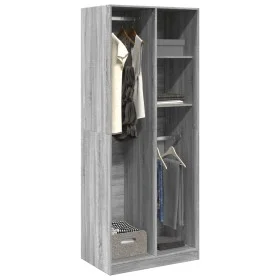 Armario de madera de ingeniería gris Sonoma 80x50x200 cm de , Armarios roperos - Ref: Foro24-3307761, Precio: 144,91 €, Descu...