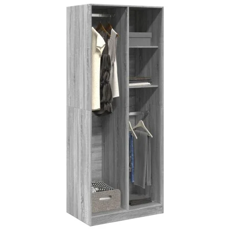 Armario de madera de ingeniería gris Sonoma 80x50x200 cm de , Armarios roperos - Ref: Foro24-3307761, Precio: 144,91 €, Descu...