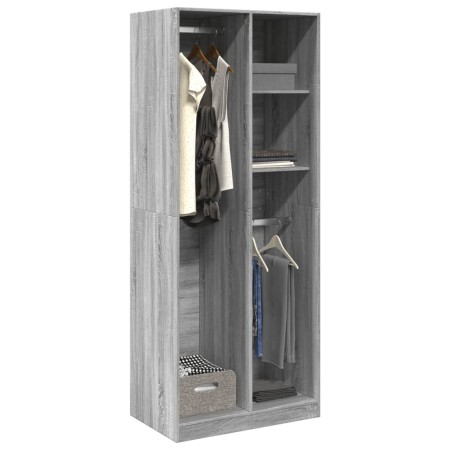 Armario de madera de ingeniería gris Sonoma 80x50x200 cm de , Armarios roperos - Ref: Foro24-3307761, Precio: 146,89 €, Descu...