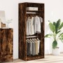 Armario madera de ingeniería color roble ahumado 80x50x200 cm de , Armarios roperos - Ref: Foro24-3307796, Precio: 145,88 €, ...