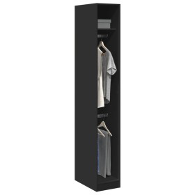 Armario de madera de ingeniería negro 30x50x200 cm de , Armarios roperos - Ref: Foro24-3307775, Precio: 119,61 €, Descuento: %