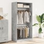 Armario de madera contrachapada gris hormigón 100x50x200 cm de , Armarios roperos - Ref: Foro24-3307804, Precio: 162,01 €, De...