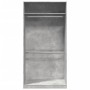 Armario de madera contrachapada gris hormigón 100x50x200 cm de , Armarios roperos - Ref: Foro24-3307804, Precio: 162,01 €, De...