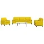 Sofá con cojines y almohadas 3 piezas terciopelo amarillo de , Sofás - Ref: Foro24-3278457, Precio: 686,17 €, Descuento: %