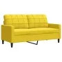 Sofá con cojines y almohadas 3 piezas terciopelo amarillo de , Sofás - Ref: Foro24-3278457, Precio: 686,17 €, Descuento: %