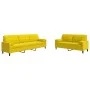 Zweiteiliges Sofaset mit gelben Samtkissen. von , Sofas - Ref: Foro24-3278497, Preis: 542,54 €, Rabatt: %