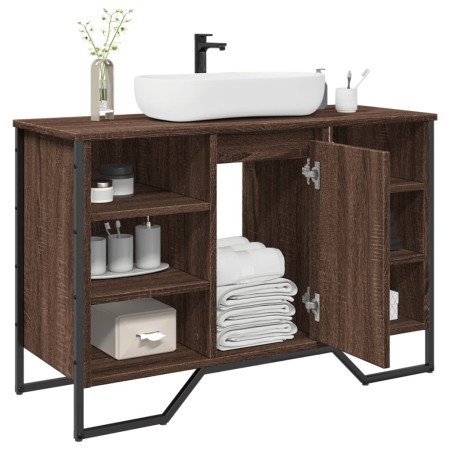 Armario lavabo baño madera ingeniería marrón roble 91x35x60 cm de , Muebles de baño - Ref: Foro24-848668, Precio: 84,07 €, De...