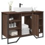 Armario lavabo baño madera ingeniería marrón roble 91x35x60 cm de , Muebles de baño - Ref: Foro24-848668, Precio: 84,07 €, De...