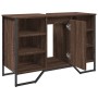 Armario lavabo baño madera ingeniería marrón roble 91x35x60 cm de , Muebles de baño - Ref: Foro24-848668, Precio: 84,07 €, De...