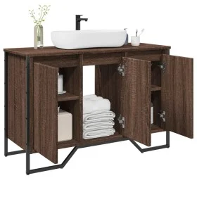 Armario lavabo baño madera ingeniería marrón roble 91x35x60 cm de , Muebles de baño - Ref: Foro24-848663, Precio: 86,36 €, De...