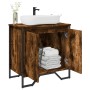 Armario lavabo baño madera ingeniería roble ahumado 60x35x60 cm de , Muebles de baño - Ref: Foro24-848656, Precio: 57,51 €, D...