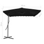 Sombrilla de jardín con palo de acero negro 250x250x230cm de vidaXL, Sombrillas - Ref: Foro24-312516, Precio: 93,46 €, Descue...