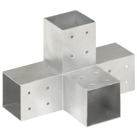 Conector de postes en forma de X metal galvanizado 81x81 mm de , Postes de cerca - Ref: Foro24-145467, Precio: 28,47 €, Descu...