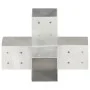 Pfostenverbinder in X-Form aus feuerverzinktem Metall, 81x81 mm von , Zaunpfosten - Ref: Foro24-145467, Preis: 25,60 €, Rabat...