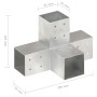 Conector de postes en forma de X metal galvanizado 81x81 mm de , Postes de cerca - Ref: Foro24-145467, Precio: 28,47 €, Descu...