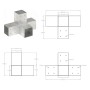 Conector de postes en forma de X metal galvanizado 81x81 mm de , Postes de cerca - Ref: Foro24-145467, Precio: 28,47 €, Descu...