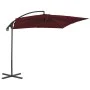Sombrilla voladiza poste de acero color vino tinto 250x250 cm de vidaXL, Sombrillas - Ref: Foro24-312510, Precio: 128,19 €, D...