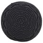 Puf de macramé hecho a mano algodón gris antracita 45x30 cm de , Otomanas - Ref: Foro24-324005, Precio: 76,16 €, Descuento: %