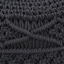 Puf de macramé hecho a mano algodón gris antracita 45x30 cm de , Otomanas - Ref: Foro24-324005, Precio: 76,16 €, Descuento: %