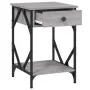 Bedside table made of gray Sonoma plywood, measuring 40x42x60 cm. by , Nightstands - Ref: Foro24-826341, Price: 49,26 €, Disc...