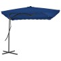 Sombrilla de jardín con palo de acero azul 250x250x230cm de vidaXL, Sombrillas - Ref: Foro24-312517, Precio: 93,46 €, Descuen...