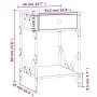 Bedside table made of gray Sonoma plywood, measuring 40x42x60 cm. by , Nightstands - Ref: Foro24-826341, Price: 49,26 €, Disc...
