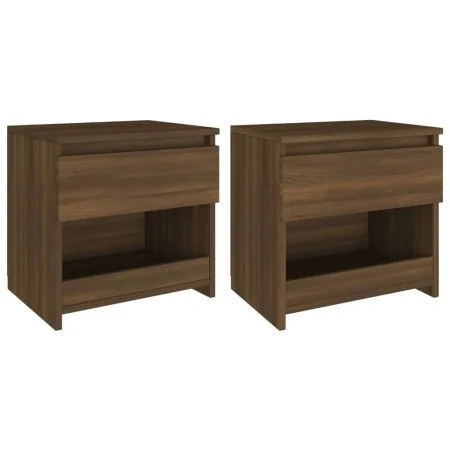 Mesita noche 2 uds madera contrachapada roble marrón 40x30x39cm de , Mesitas de noche - Ref: Foro24-815134, Precio: 63,32 €, ...
