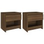 Mesita noche 2 uds madera contrachapada roble marrón 40x30x39cm de , Mesitas de noche - Ref: Foro24-815134, Precio: 64,36 €, ...