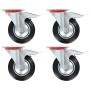 Ruedas giratorias con frenos dobles 4 unidades 160 mm de , Manipulación de materiales - Ref: Foro24-143452, Precio: 56,54 €, ...