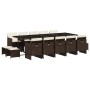 Set comedor de jardín y cojines 15 pzas ratán sintético marrón de , Conjuntos de jardín - Ref: Foro24-3210633, Precio: 909,18...