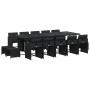 Set comedor de jardín con cojines 15 pzas ratán sintético negro de , Conjuntos de jardín - Ref: Foro24-3211171, Precio: 779,3...