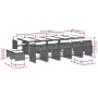 Set comedor de jardín con cojines 15 pzas ratán sintético negro de , Conjuntos de jardín - Ref: Foro24-3211171, Precio: 779,3...