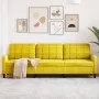 Dreisitzer-Sofa aus gelbem Samt, 210 cm von , Sofas - Ref: Foro24-4007650, Preis: 279,98 €, Rabatt: %