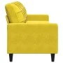 Dreisitzer-Sofa aus gelbem Samt, 210 cm von , Sofas - Ref: Foro24-4007650, Preis: 279,98 €, Rabatt: %