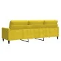 Dreisitzer-Sofa aus gelbem Samt, 210 cm von , Sofas - Ref: Foro24-4007650, Preis: 279,98 €, Rabatt: %
