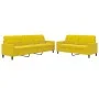 Juego de sofás con cojines 2 piezas terciopelo amarillo de , Sofás - Ref: Foro24-3278477, Precio: 517,95 €, Descuento: %