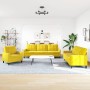 Juego de sofás con cojines 3 piezas terciopelo amarillo de , Sofás - Ref: Foro24-3278437, Precio: 675,65 €, Descuento: %